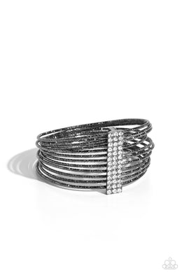 Shimmery Silhouette - Black Gunmetal Bracelet