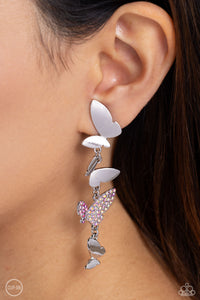 Flying Flashy - Pink Earrings