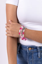 Load image into Gallery viewer, Glassy Gait - Pink Set of Bracelets