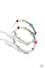 Load image into Gallery viewer, Affectionate Actress - Red Hoop Earrings