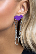 Load image into Gallery viewer, Altered Affection - Purple Post Earrings