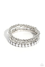 Load image into Gallery viewer, Monochromatic Maverick - White Stretchy Bracelets