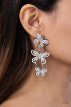 Load image into Gallery viewer, Fluttering Finale - White Earrings