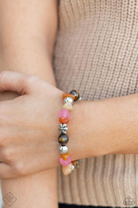 Garden Party Pattern - Orange Bracelet