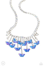 Load image into Gallery viewer, Majestic Metamorphosis - Blue Choker Necklace