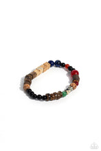 Load image into Gallery viewer, I WOOD Be So Lucky - Blue Stretchy Bracelet