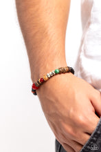 Load image into Gallery viewer, I WOOD Be So Lucky - Blue Stretchy Bracelet