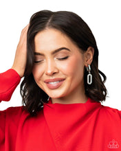 Load image into Gallery viewer, Linked Luxury - White Clip-On Earrings