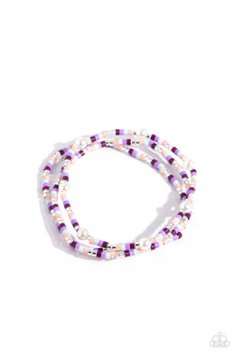 Colorblock Cache - Purple Set of Bracelets