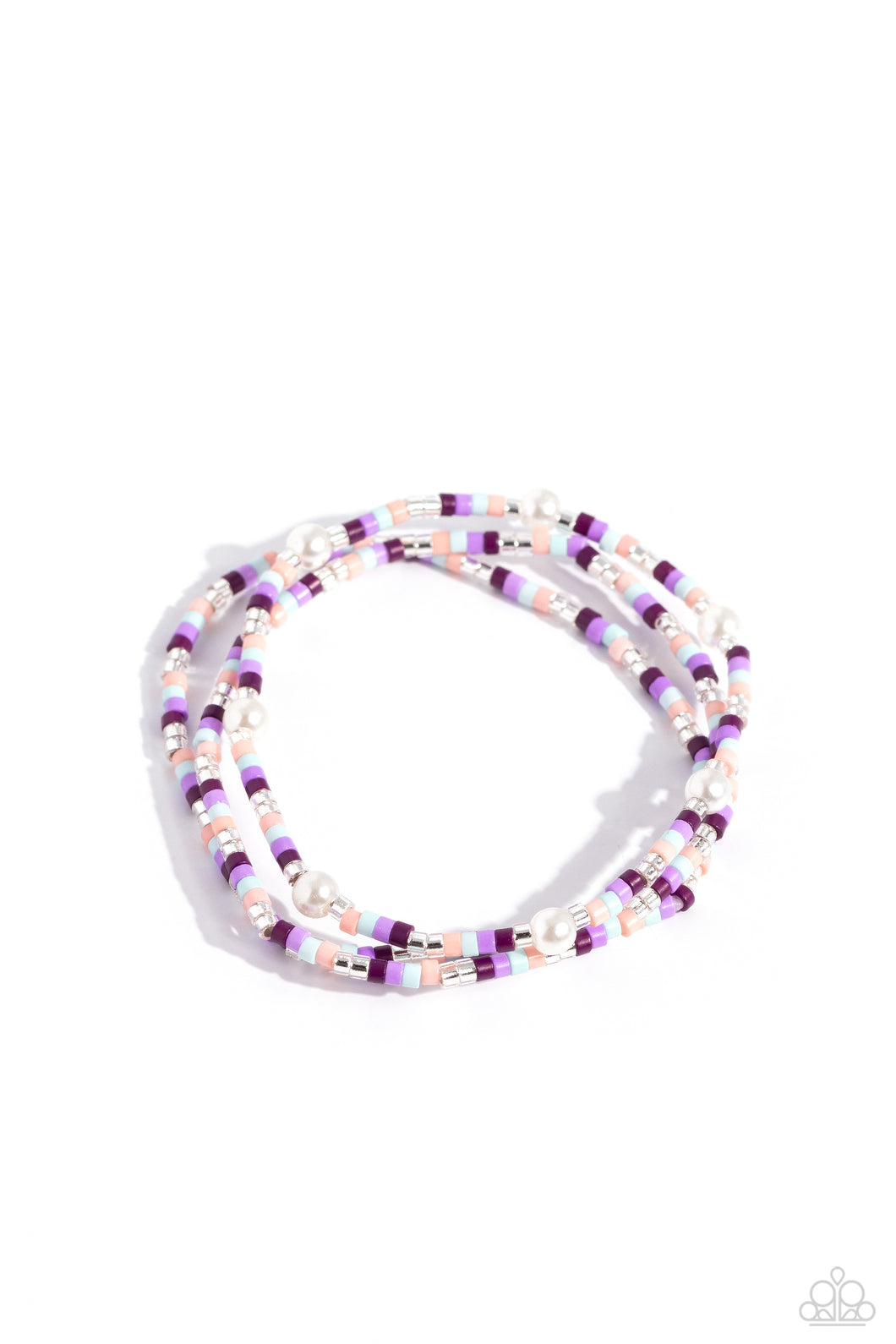 Colorblock Cache - Purple Set of Bracelets