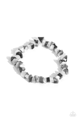 Chiseled Cameo - Silver Bracelet