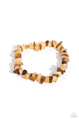 Chiseled Cameo - Brown Bracelet