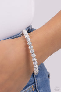 Sinuous Stones - White Bracelet