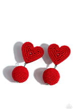 Load image into Gallery viewer, Spherical Sweethearts - Red Post Earrings
