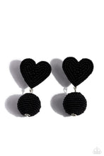 Load image into Gallery viewer, Spherical Sweethearts - Black Post Earrings