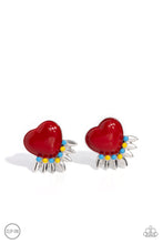 Load image into Gallery viewer, Spring Story - Red Clip-On Earrings