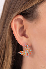 Load image into Gallery viewer, Tilted Takeoff - Orange Post Earrings
