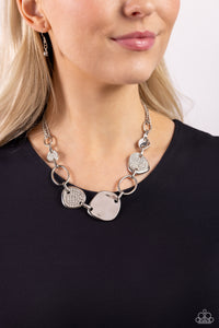 Asymmetrical Attention - White Necklace
