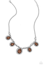 Load image into Gallery viewer, Teardrop Team - Brown Necklace