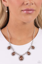 Load image into Gallery viewer, Teardrop Team - Brown Necklace