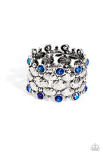 Load image into Gallery viewer, Hammered Headliner - Blue Bracelet