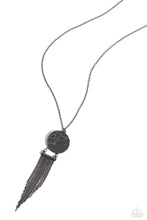 Load image into Gallery viewer, Tassel Tenure - Black Gunmetal Necklace