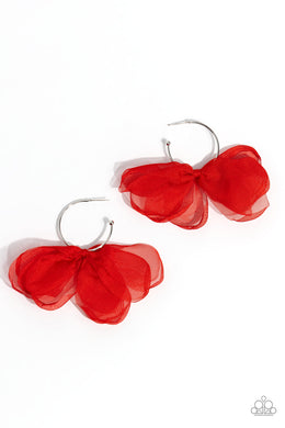 Chiffon Class - Red Earrings