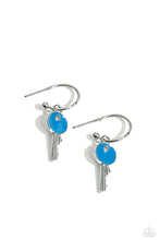 Load image into Gallery viewer, Key Performance - Blue Hoop Earrings