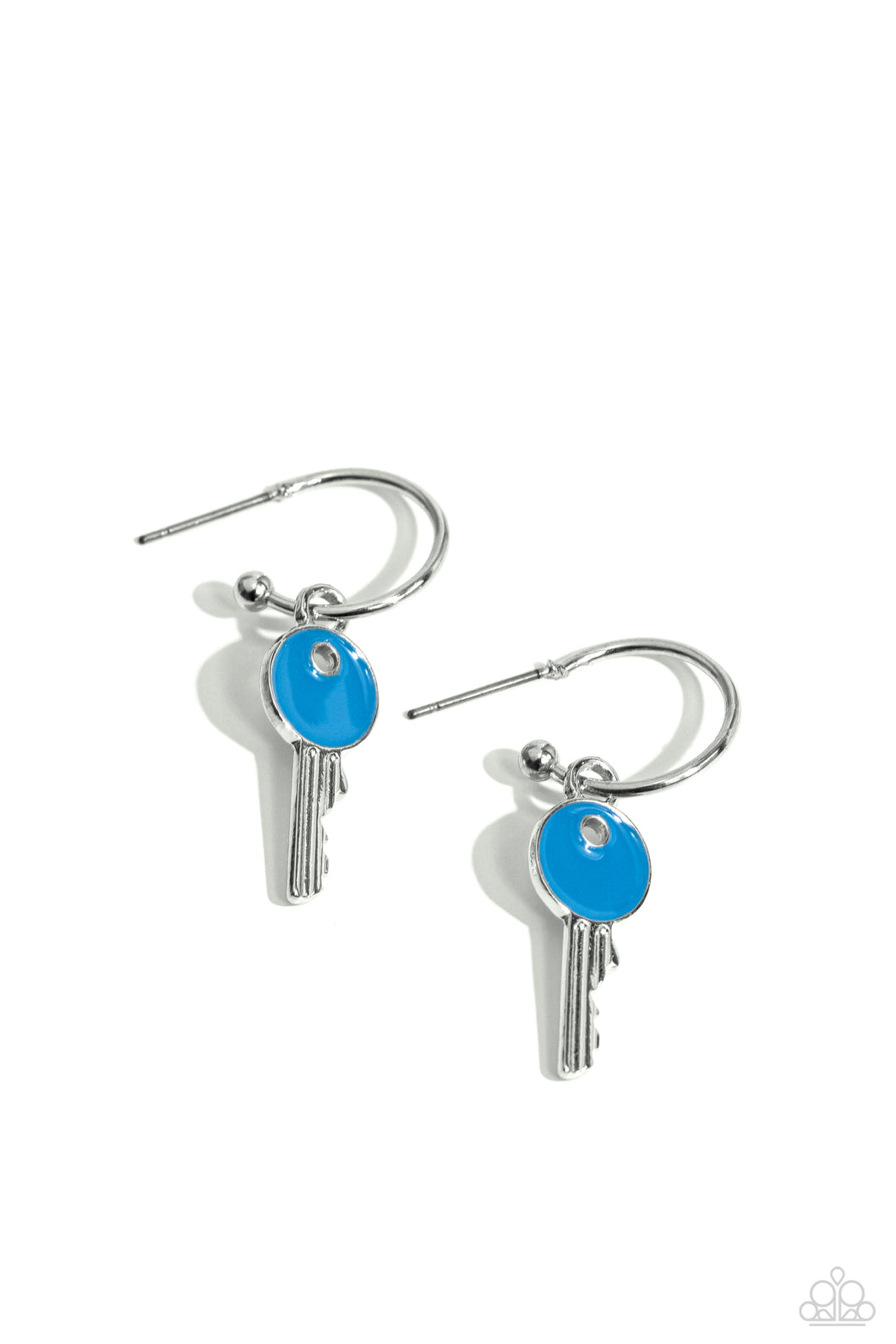 Key Performance - Blue Hoop Earrings
