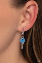 Load image into Gallery viewer, Key Performance - Blue Hoop Earrings