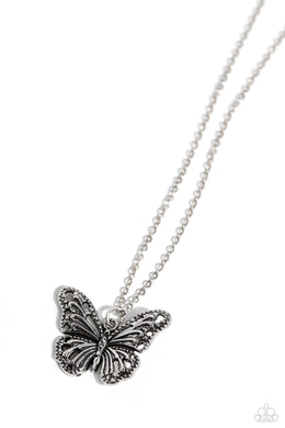 Textured Talent - Silver Necklace