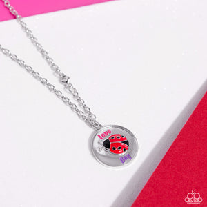 Lively Love Bug - Pink Necklace