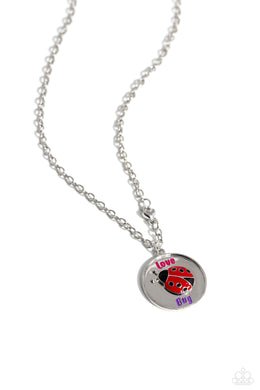 Lively Love Bug - Pink Necklace