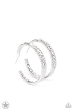 Load image into Gallery viewer, GLITZY By Association - White Hoop Earrings