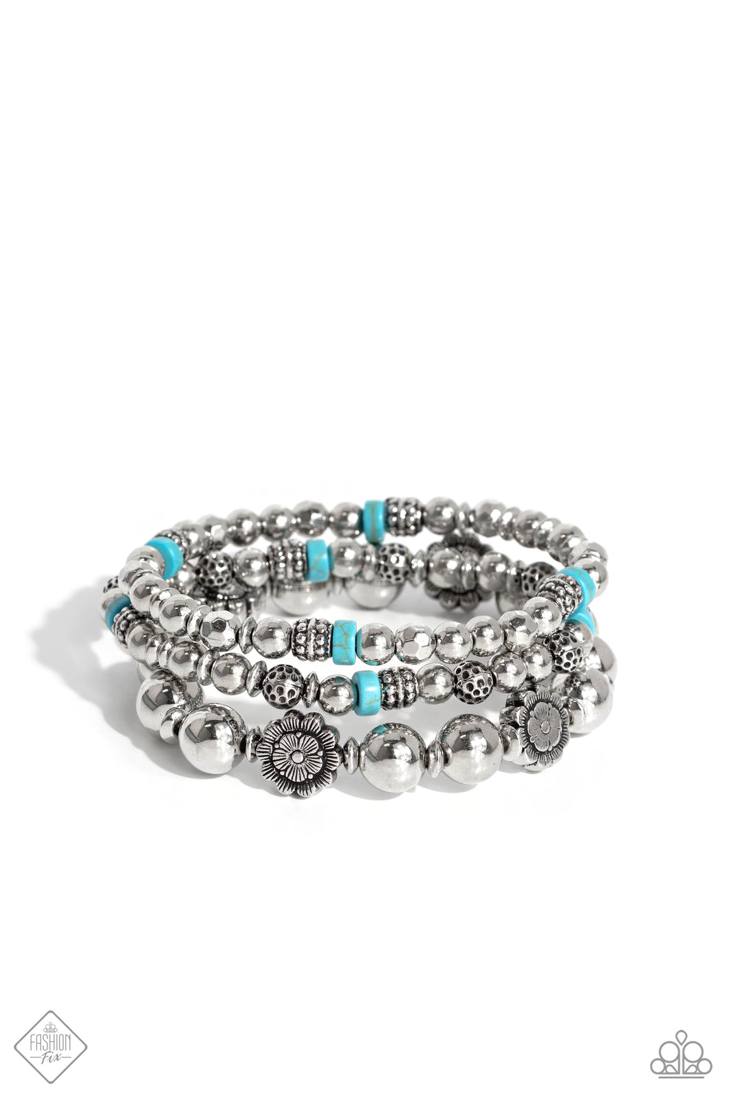 Garden Party Passion - Blue Set of Bracelets