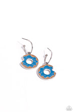 Load image into Gallery viewer, Donut Delivery - Blue Hoop Earrings