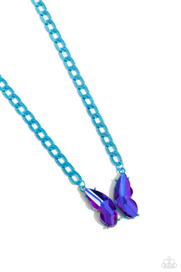 Fascinating Flyer - Blue Necklace