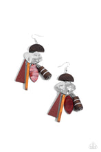 Load image into Gallery viewer, Textured Talisman - Red Earrings