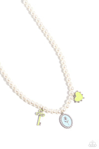 Charming Collision - Green Necklace