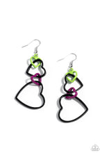 Load image into Gallery viewer, Cascading Crush - Black Earrings