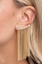 Load image into Gallery viewer, Feuding Fringe - Gold Ear Crawler Earrings