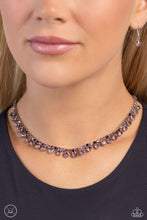 Load image into Gallery viewer, Ritzy Rhinestones - Purple Choker Necklace