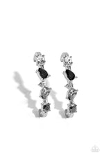 Load image into Gallery viewer, Trendy Twists - Black Illusion Post Earrings