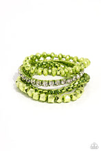 Load image into Gallery viewer, Punk Pattern - Green Set of Bracelets