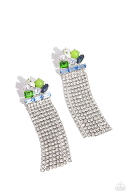 Horizontal Hallmark - Blue Post Earrings