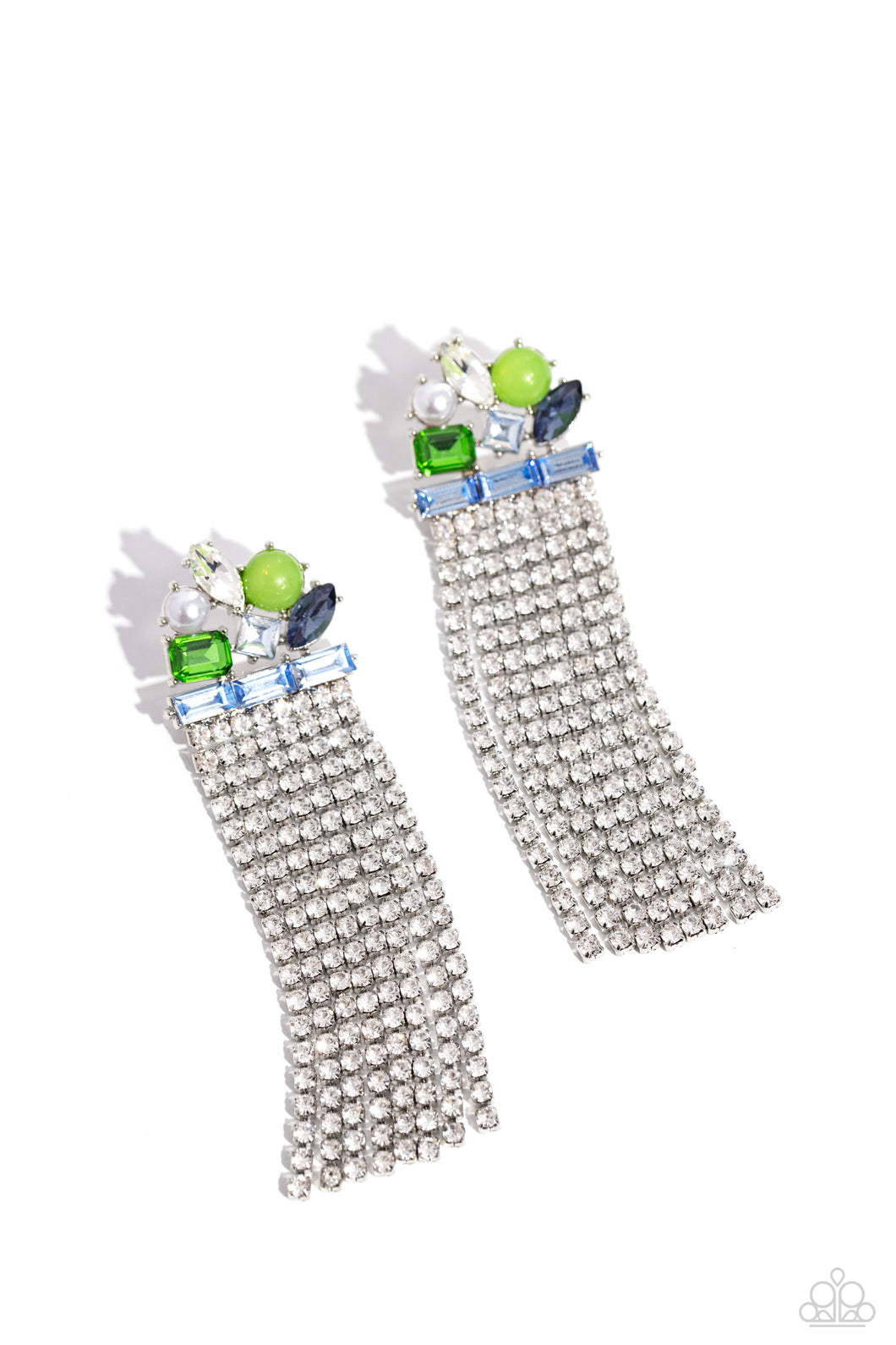 Horizontal Hallmark - Blue Post Earrings