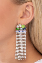 Load image into Gallery viewer, Horizontal Hallmark - Blue Post Earrings