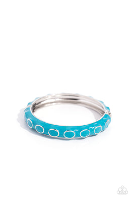 Delightful Diversion - Blue Hinged Bracelet