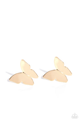 Butterfly Beholder - Gold Earrings