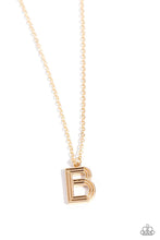 Load image into Gallery viewer, Leave Your Initials - Gold - B Necklace